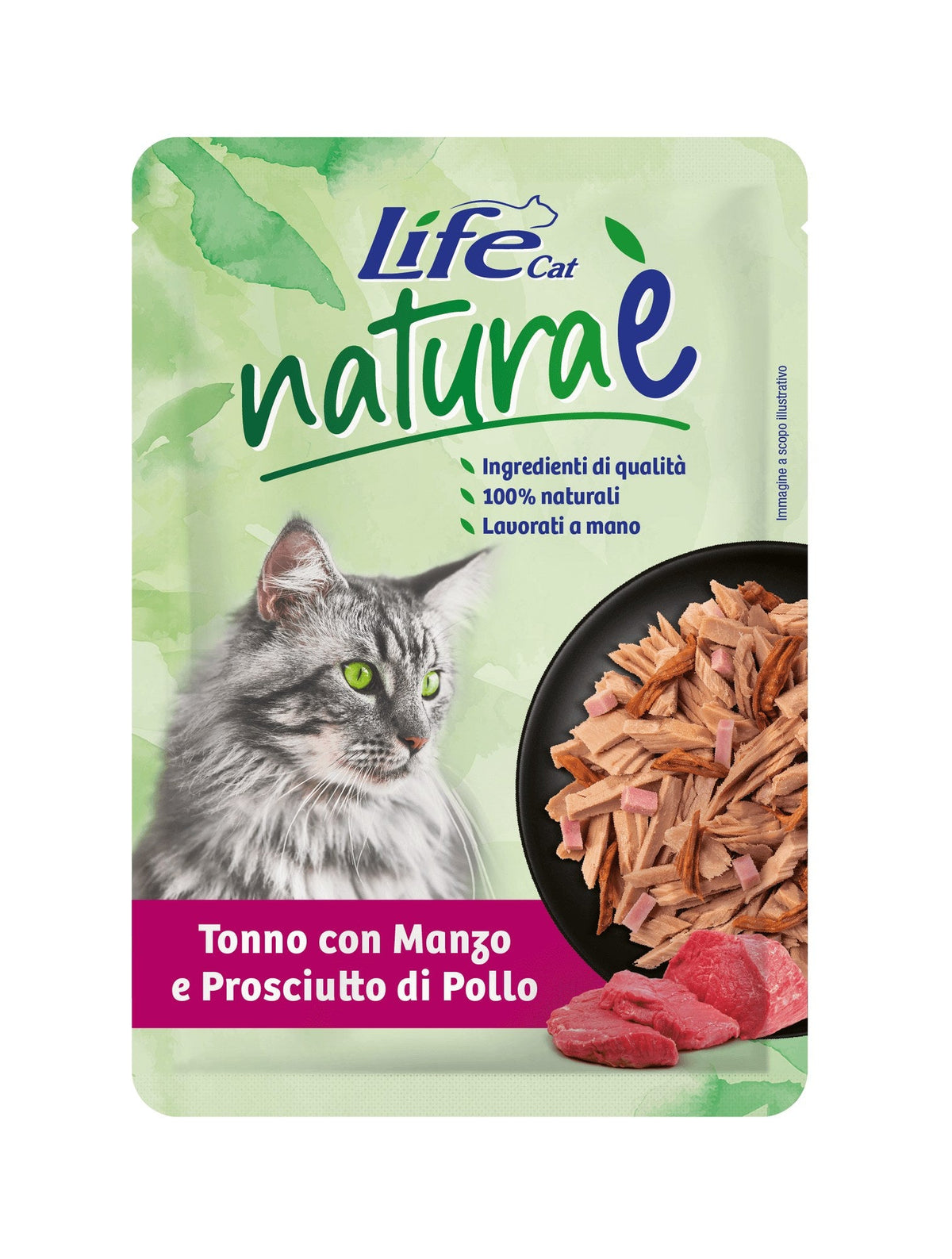 Tonno con manzo e prosciutto di pollo