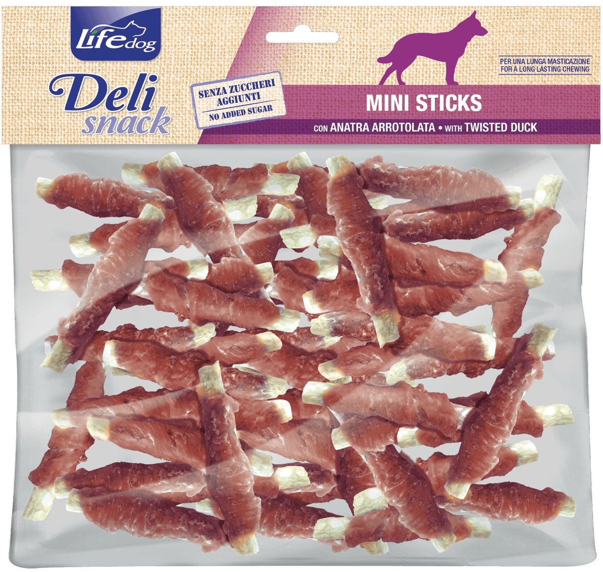 Mini stick con anatra arrotolata - BIG BAG 500GR