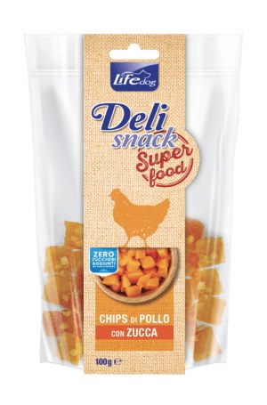 Delisnack Superfood: chips di pollo con zucca