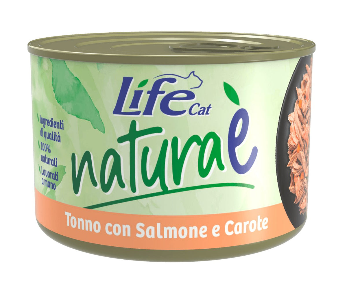 Tonno con salmone e carote