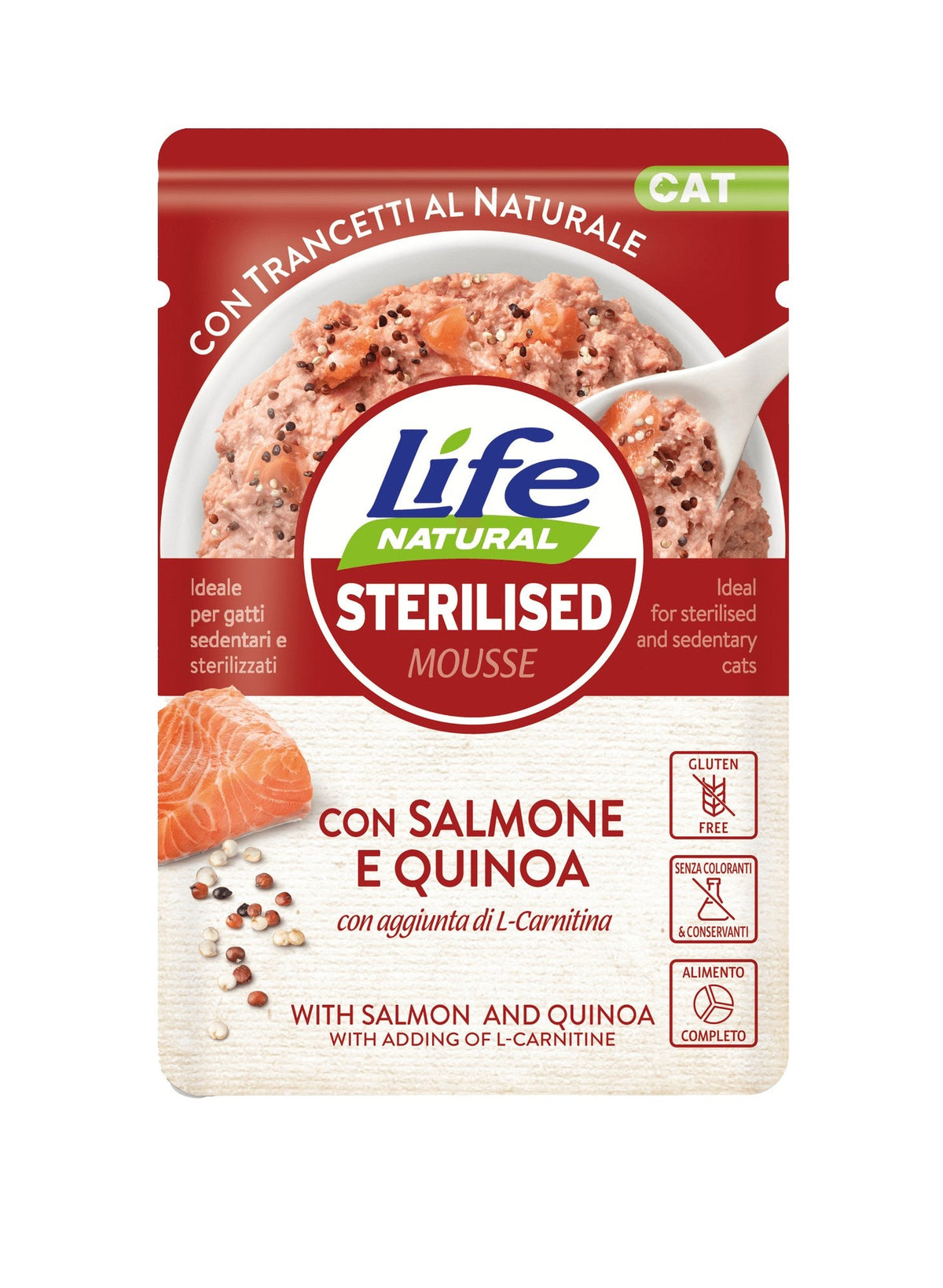 Busta 70 gr - Sterilised con Salmone e Quinoa